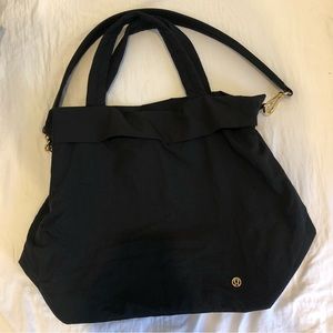 lulu lemon black tote bag
